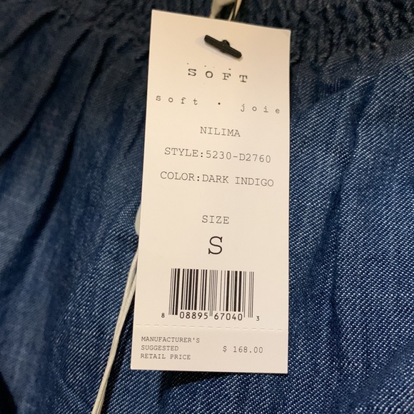 SOFT Soft Joie Blue White Floral Summer Nightgown Pajama Top Women’s Size Medium - Picture 3 of 9